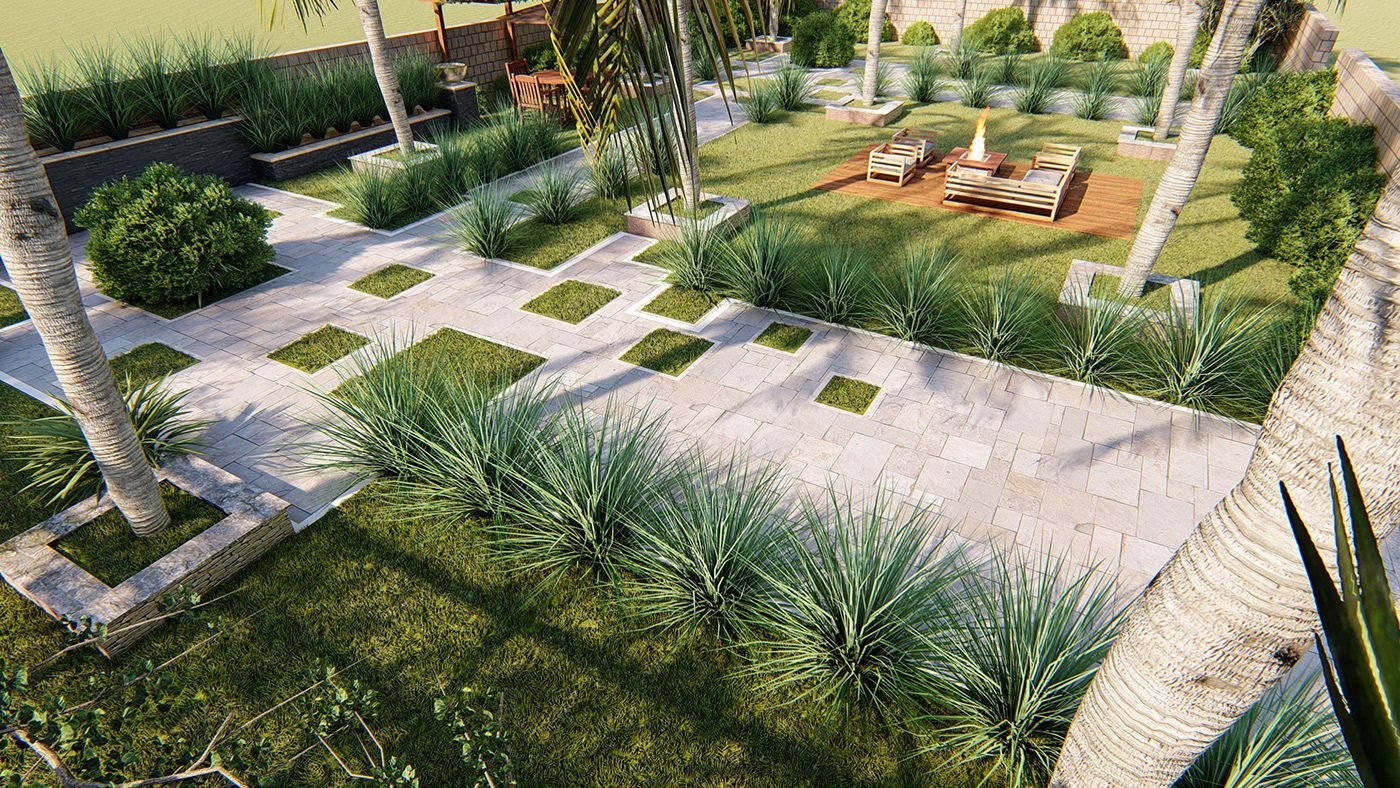 1944I will design your backyard landscape 3d sketchup model and rendering