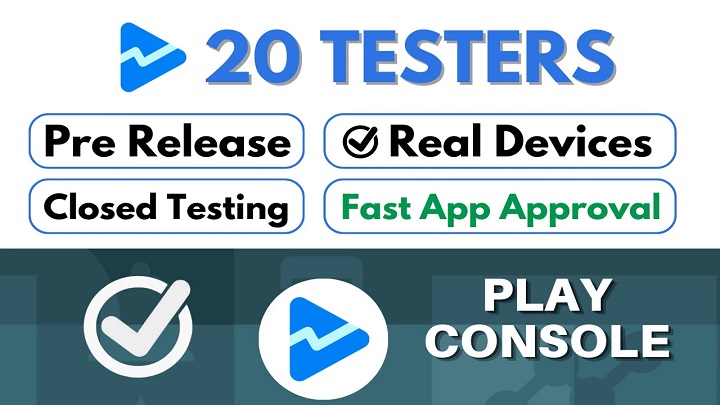 2081I will provide 20 device active testers for google play console