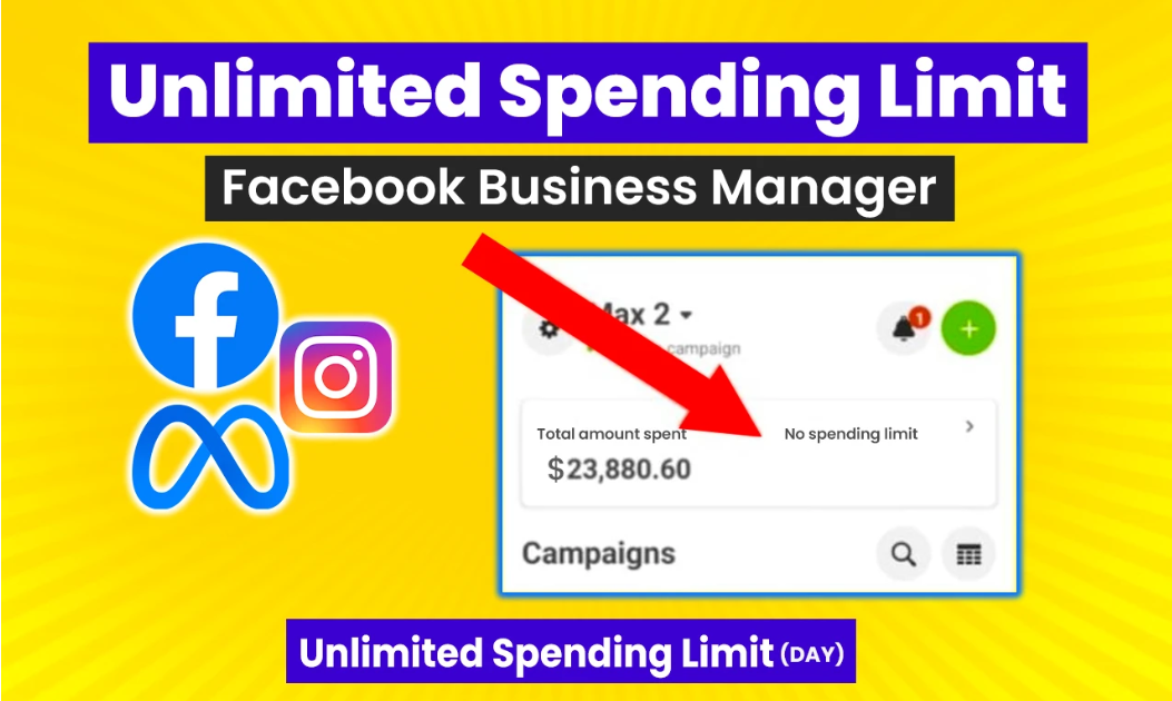 2160I will create unlimited spending limit facebook business manager and ads account
