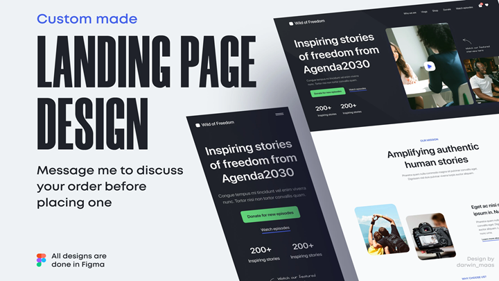 949I will design a modern and professional landing page using figma