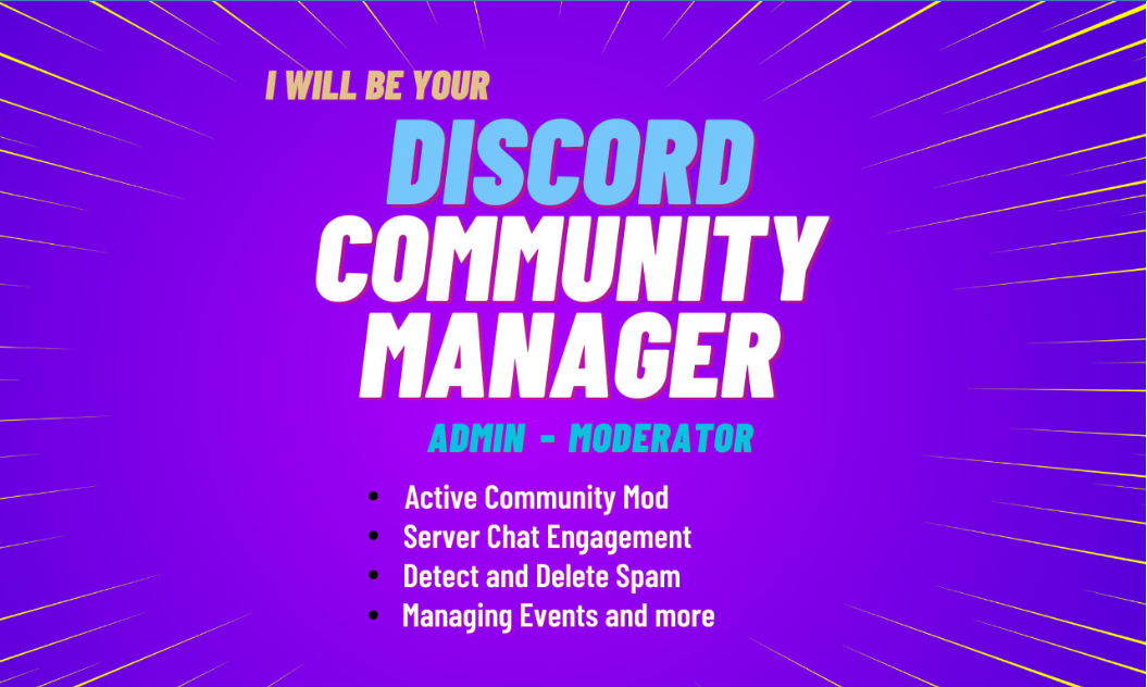 2218I will be your discord community manager
