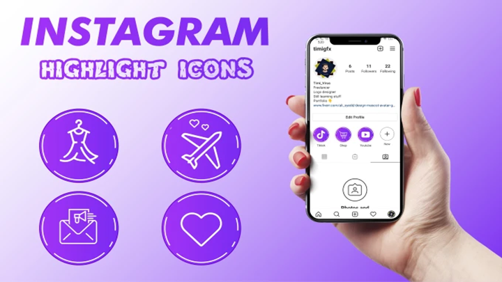 981I will design attractive instagram highlight icons in 24hrs