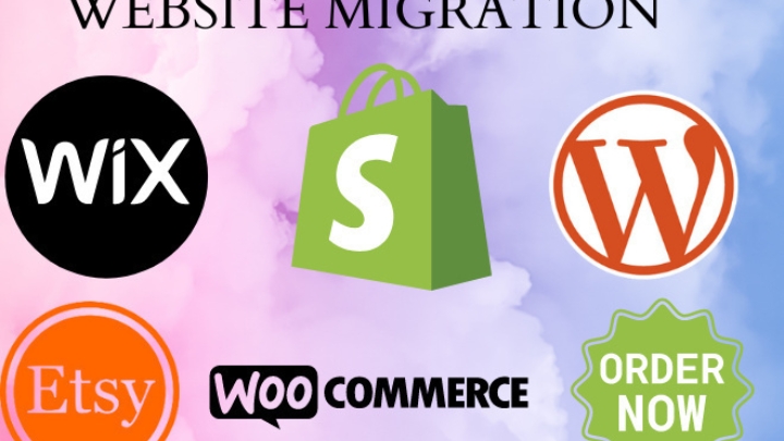 3258I will migrate your site to Shopify, WordPress, Ecwid, WooCommerce, Wix transfer