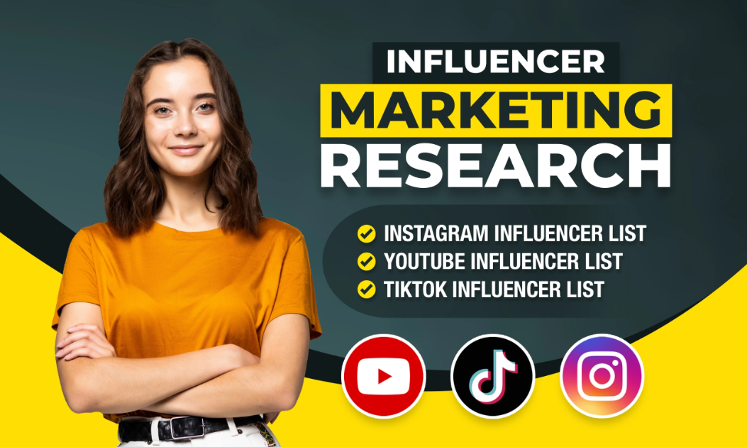 2433I will find best instagram, youtube, tiktok influencers list for marketing