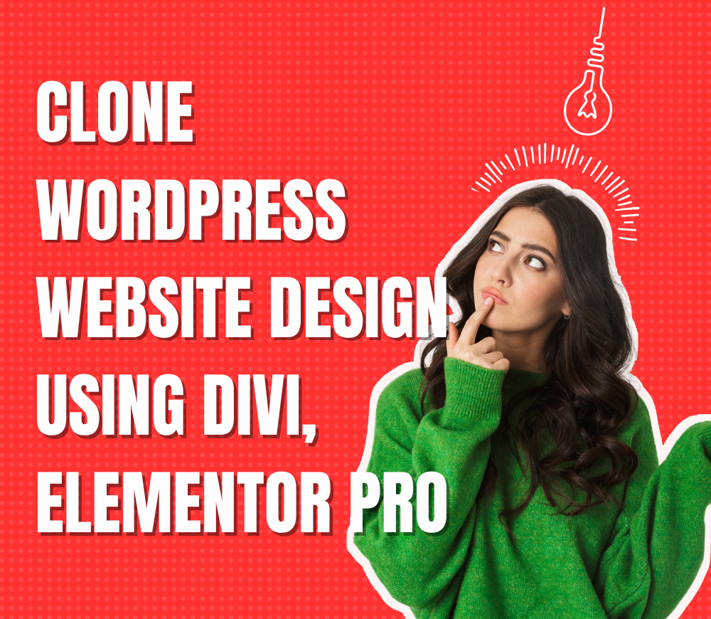 3339I will clone wordpress website design using divi, elementor pro