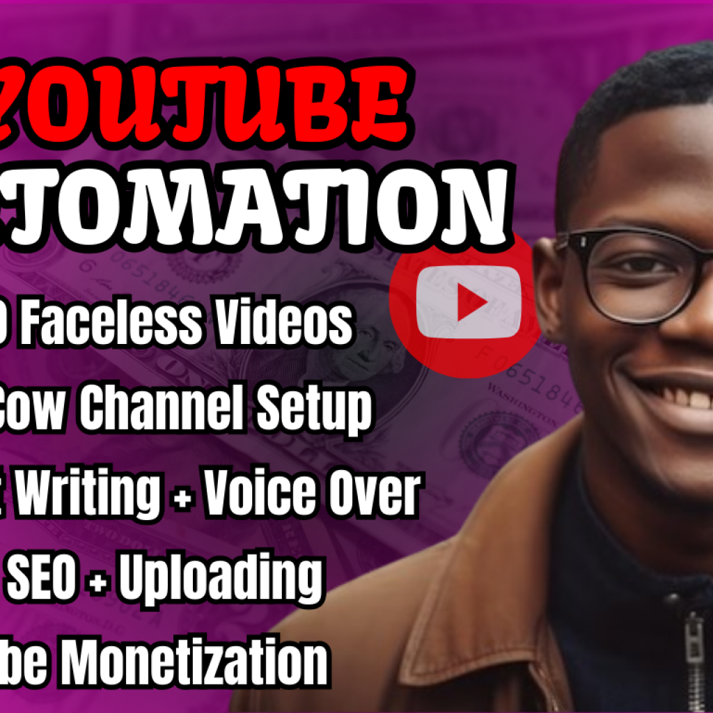 4054create top 10 cash cow faceless videos and cash cow youtube automation channel