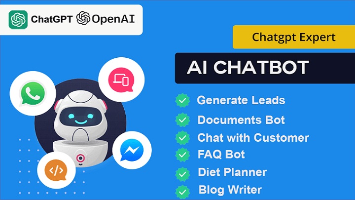 878I will create chatgpt bot for your business