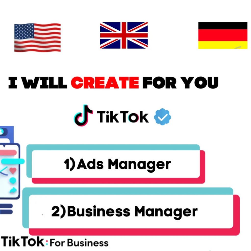 3877I will create tik tok ads account for different countries,tiktok ads manager