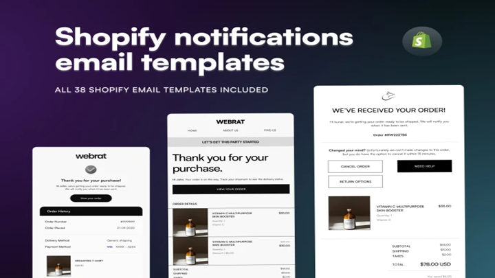 2016I will design custom shopify notification email templates
