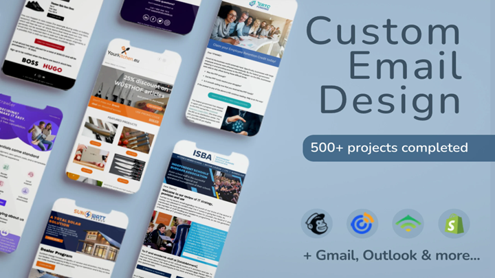 2060I will design a beautiful email template for your marketing or newsletter campai