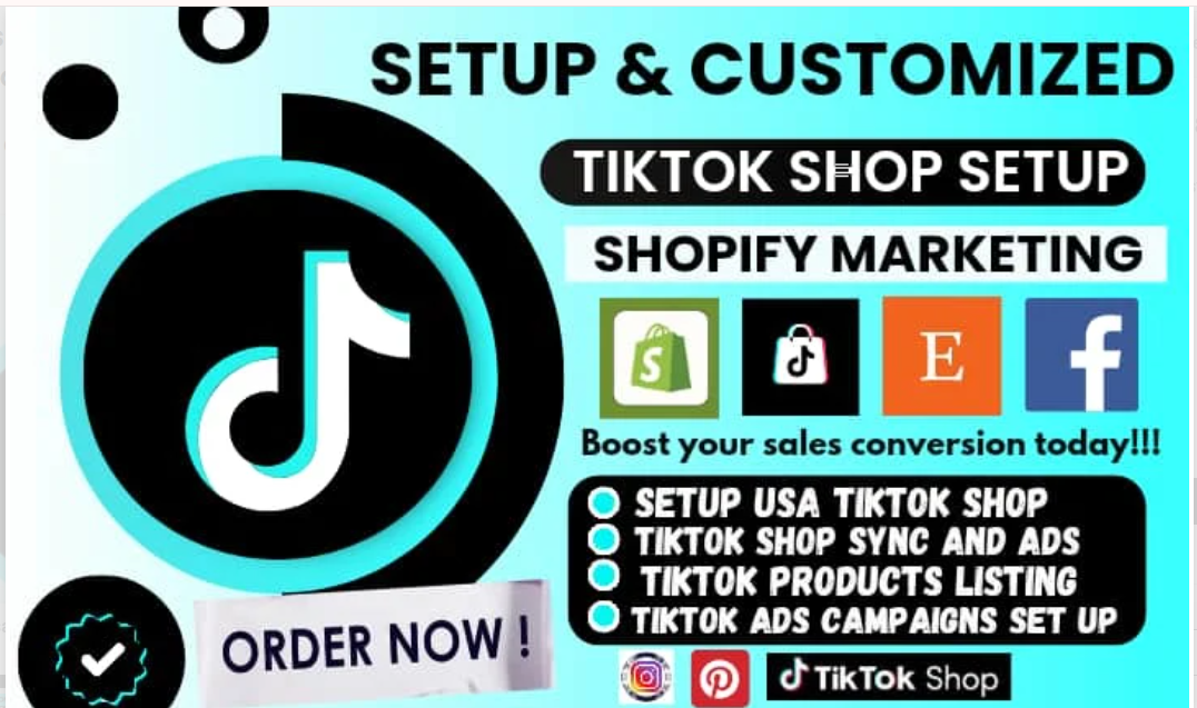 1092I will setup USA tiktok shop sync tiktok shop products from shopify do etsy shop