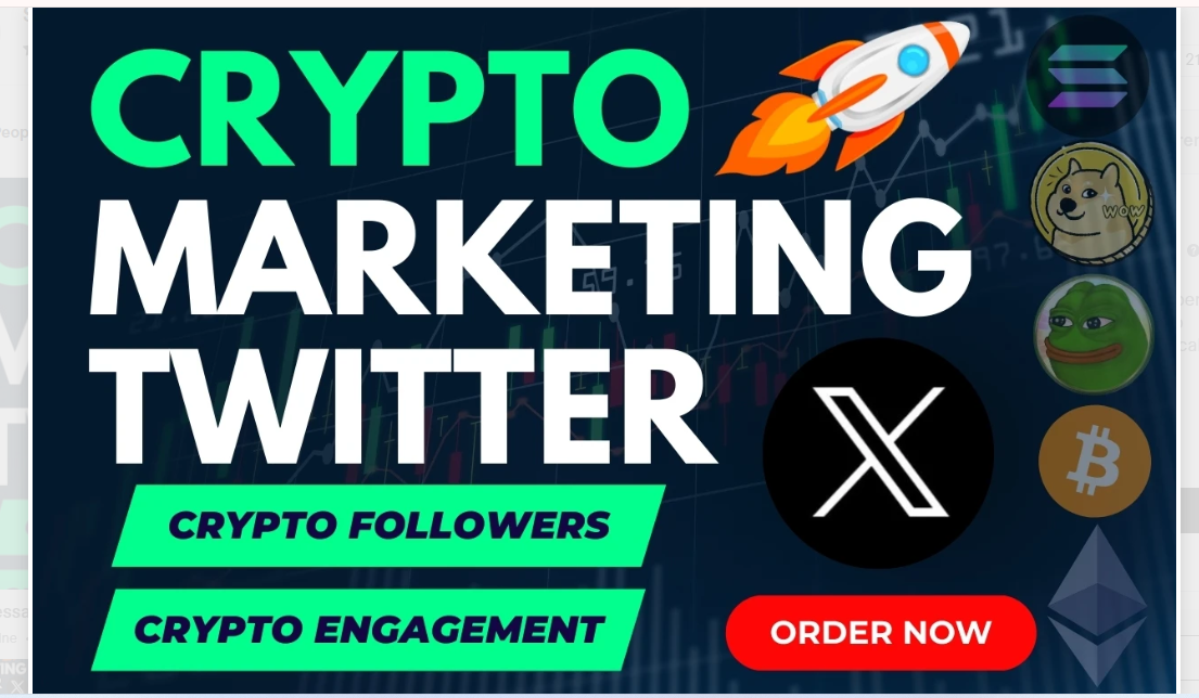 1275I will do organic crypto twitter growth, crypto promotion marketing to 100x toke